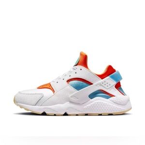 Nike Air Huarache Run White Orange Lt Blue DX2345 Mens 12